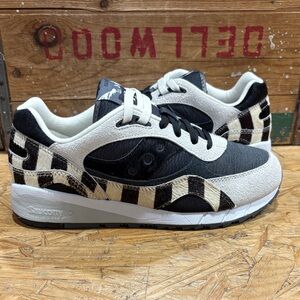 Saucony Shadow 6000 Black and White Patterned Sneakers